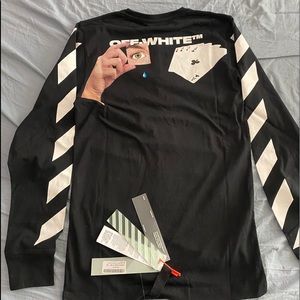 Off-White Long Sleeve Diagonal Card